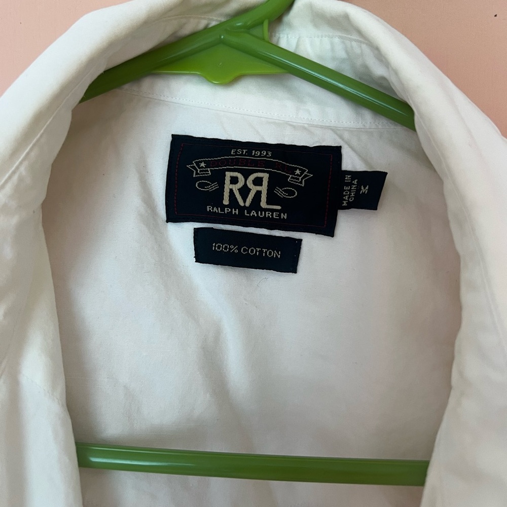 RRL Ralph Lauren White Cotton Shirt